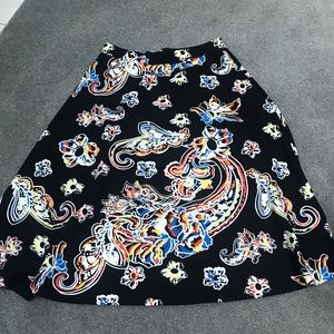 5Twelve: Patterned women’s long flare skirt